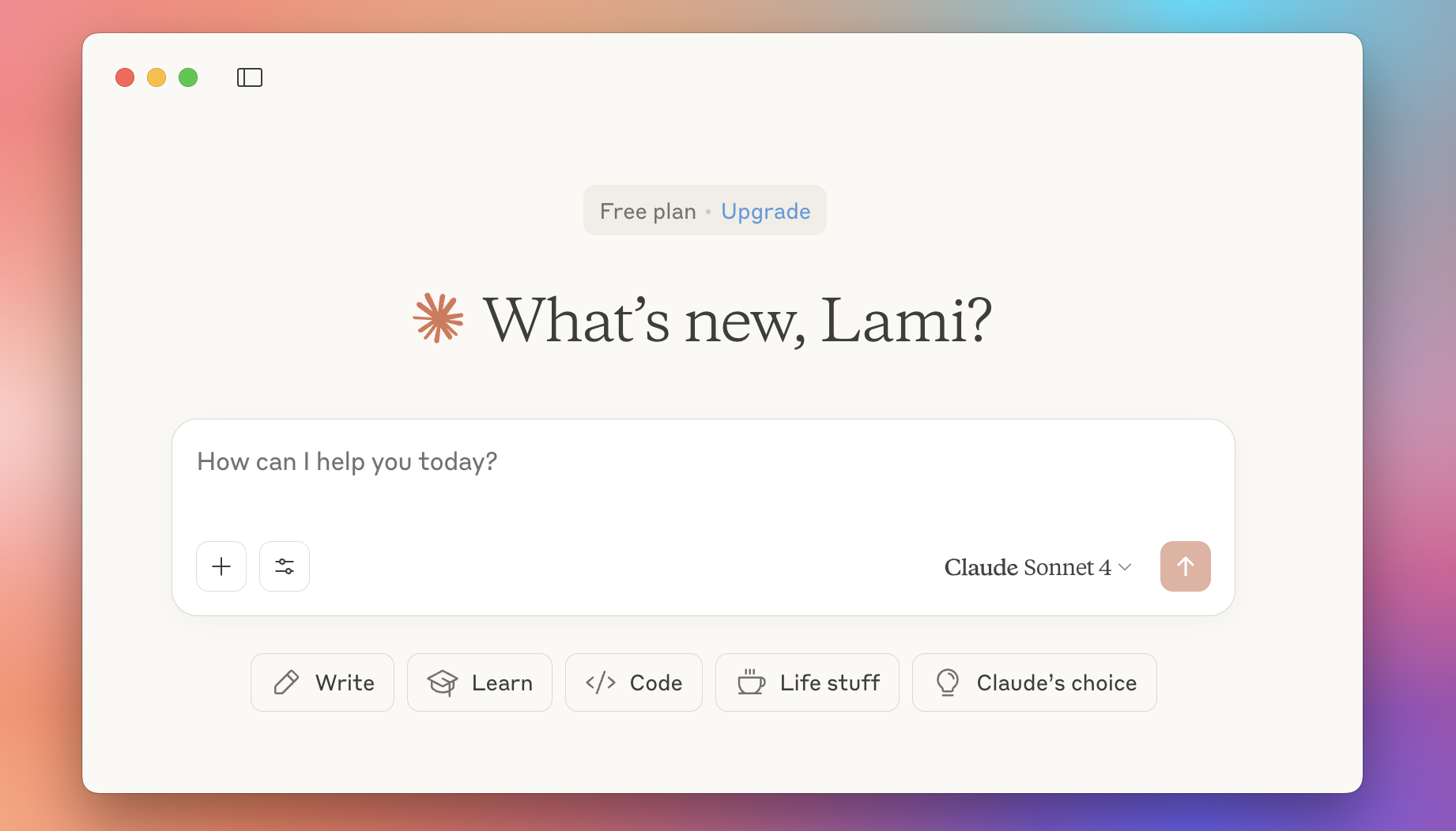 Claude MacOS app