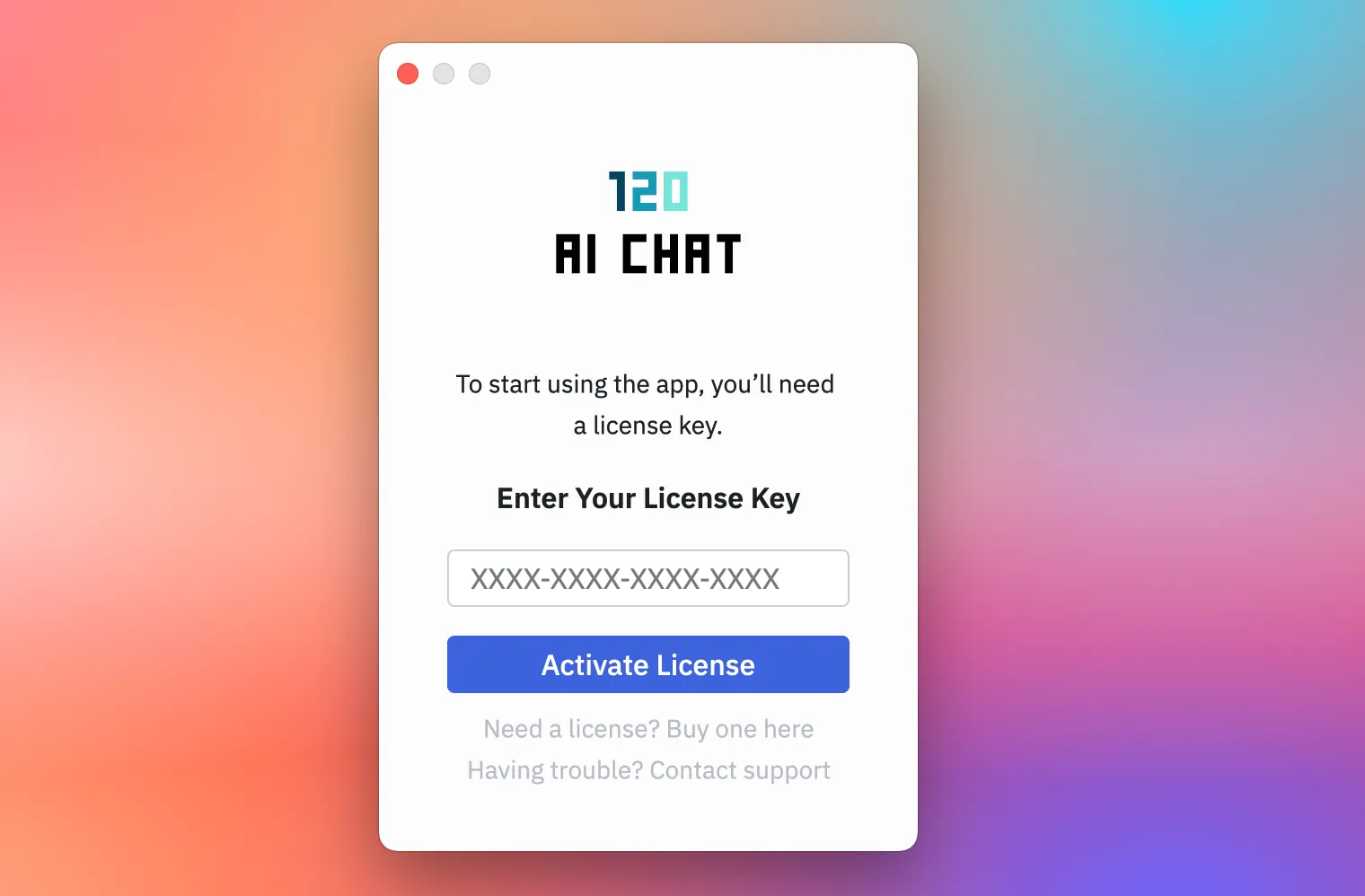 License window